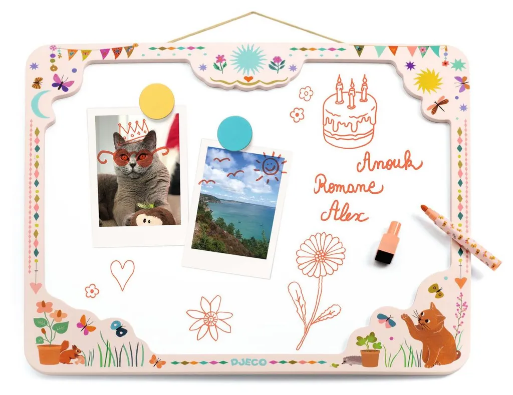 Tableau à Écrire Chats Djeco - Surface Effaçable et Design Illustré Chat