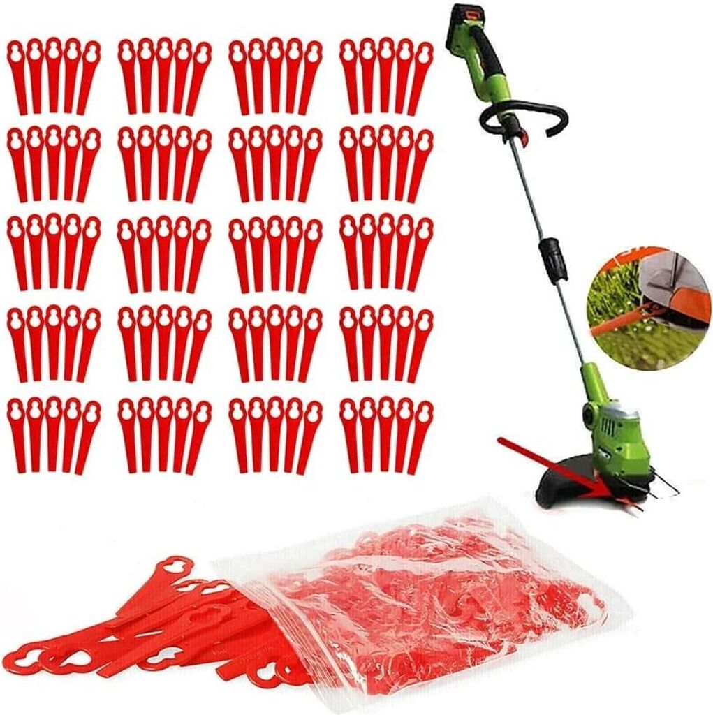 120 Stück Rasentrimmer Ersatzmesser,Kunststoff Ersatzmesser Produktbild 