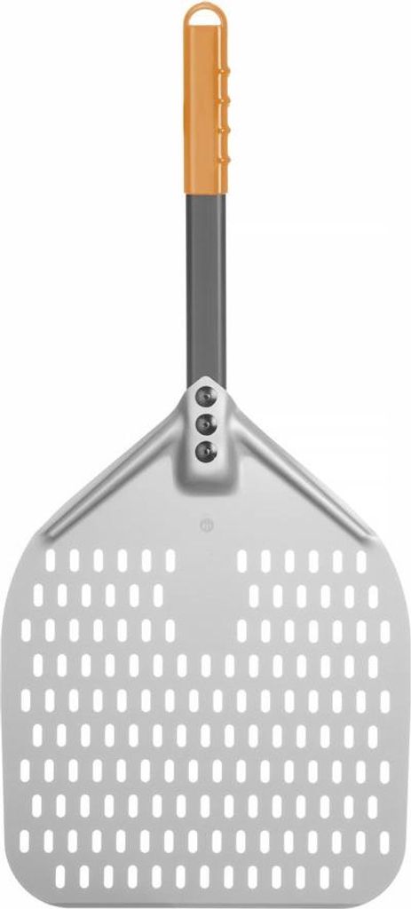 Pala para pizza: rectangular, perforada, con mango corto, Imagen del producto 