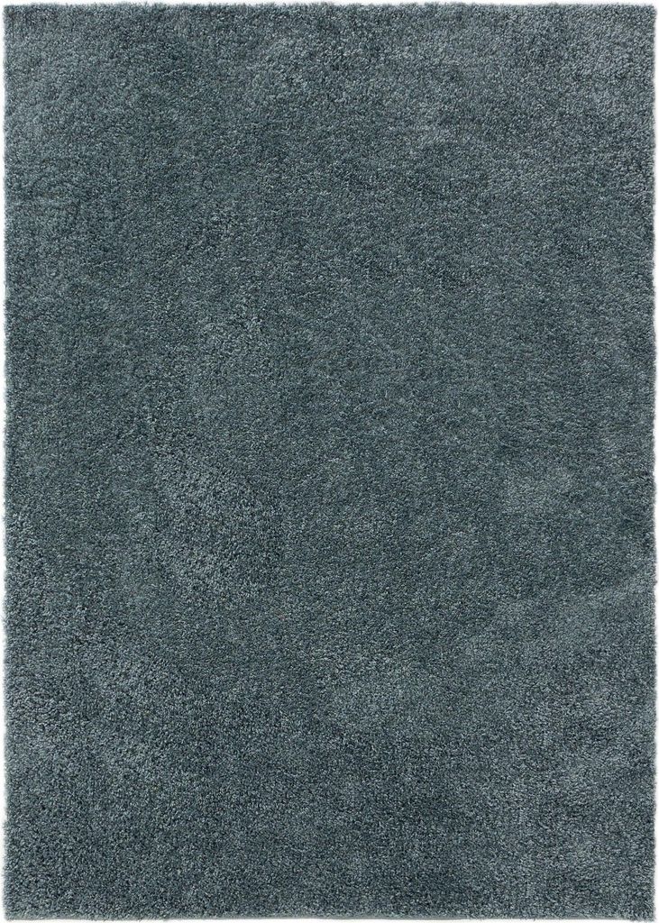 benuta Teppich Wohnzimmer Soho Blau 160x230 cm Hochflorteppich Wohnzimmerteppich Rechteckig Rutschfest Flauschig Plüsch Shaggy Weich