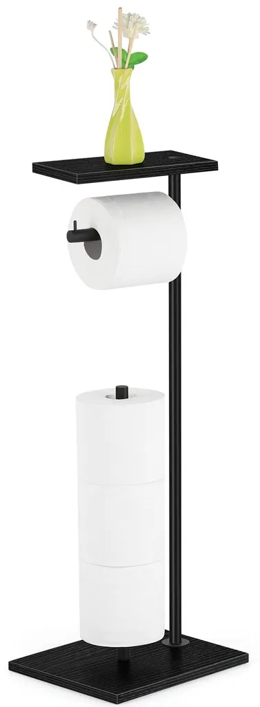 Porte-papier toilette pour salle de bains sans perçage bois et métal
