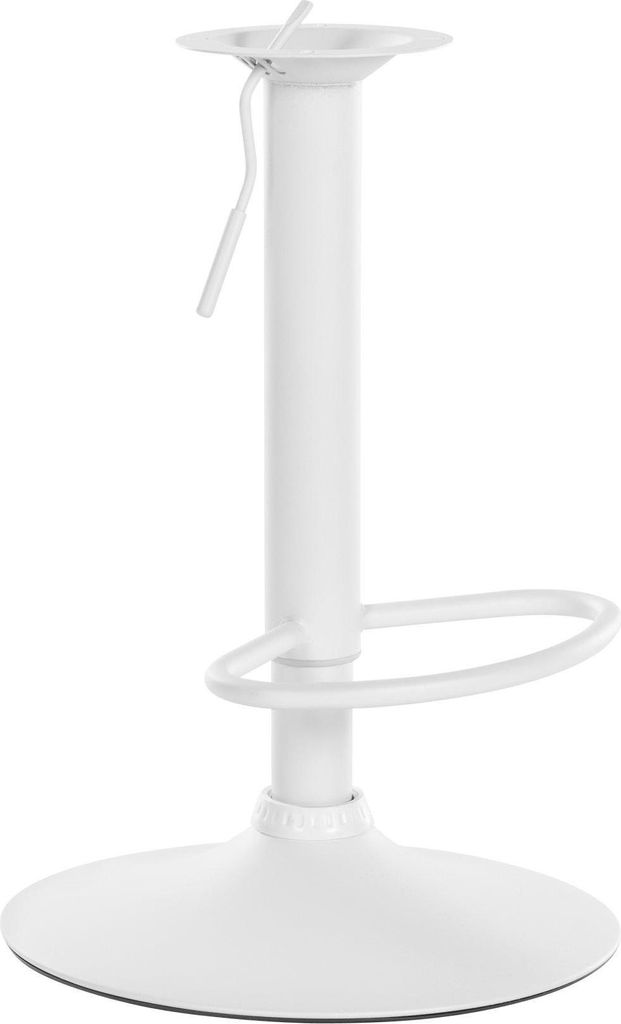 Verstellbarer Barhocker mit XL-Gestell – Hocker-Set – drehbar bis 150 kg Tragkraft | Farbe: Weiß | Größe: 10 x 10 cm