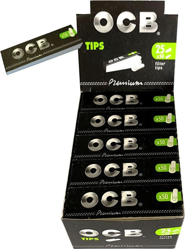 OCB Premium Filter Tips 1 Heft à 50 Filter Tips: 1 Box mit Produktbild 