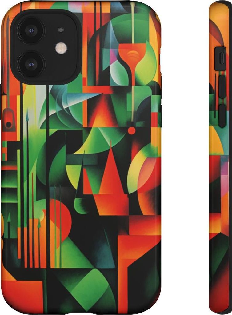 Abstrakte Geometrie mit klaren Linien – Hülle Kompatibel mit iPhone 12