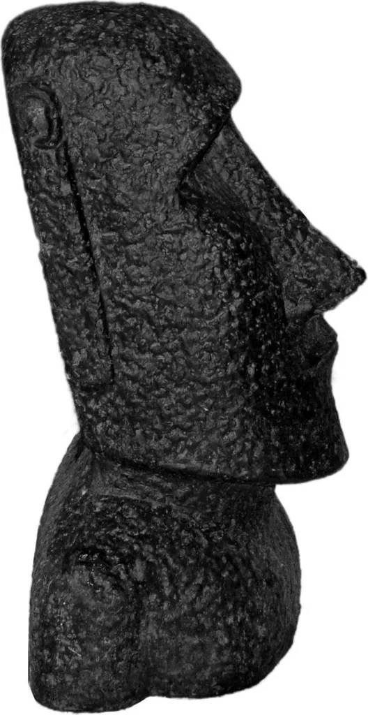 Statue Moai Durable de 120cm : Pierre Moulée Inaltérable face au Gel