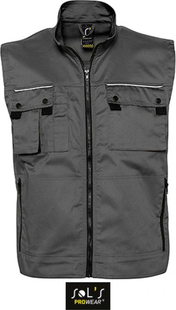 SOLs ProWear 80500 | Herren Bodywarmer Zenith Pro / Waschbar bis 60 °C - Farbe: Dark Grey (Solid) - Größe: XXL