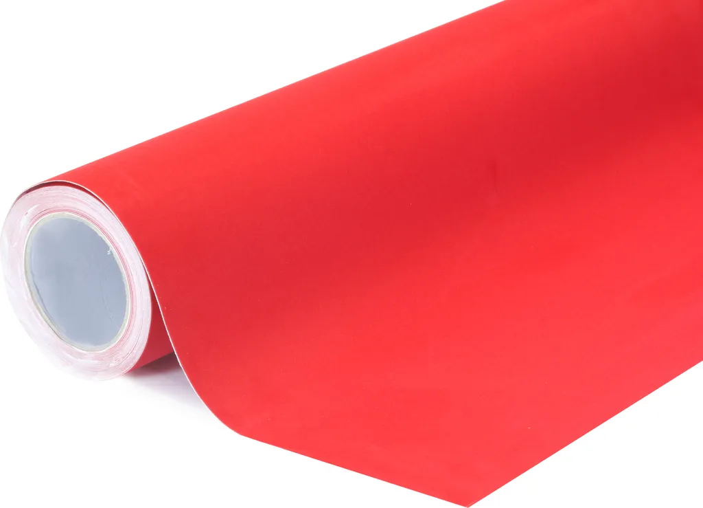 Wrap velours rouge 135x300cm anti-bulles pour cacher rayures et défauts