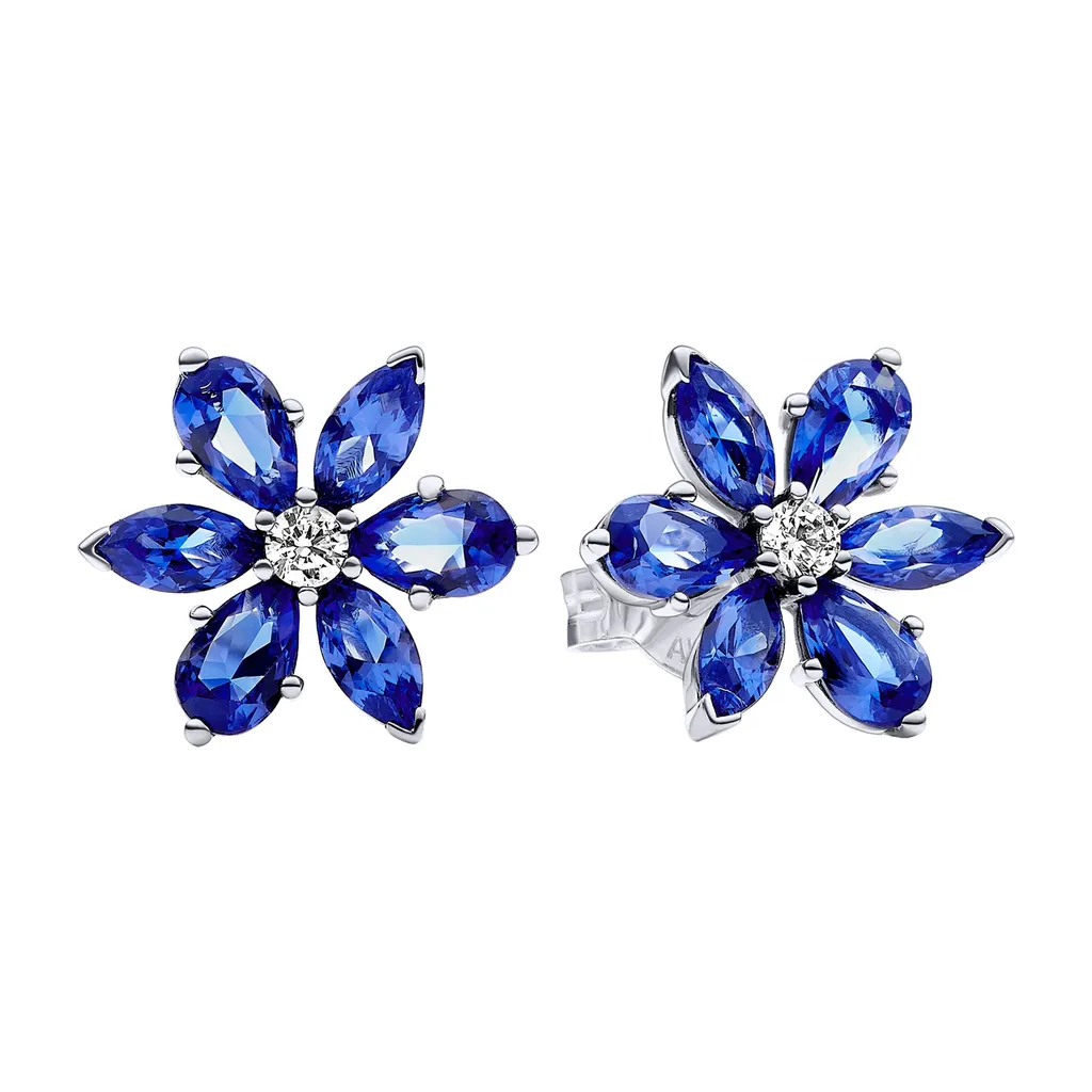Boucles d'oreilles puces femme Sparkling Herbarium en oxyde de zirconium