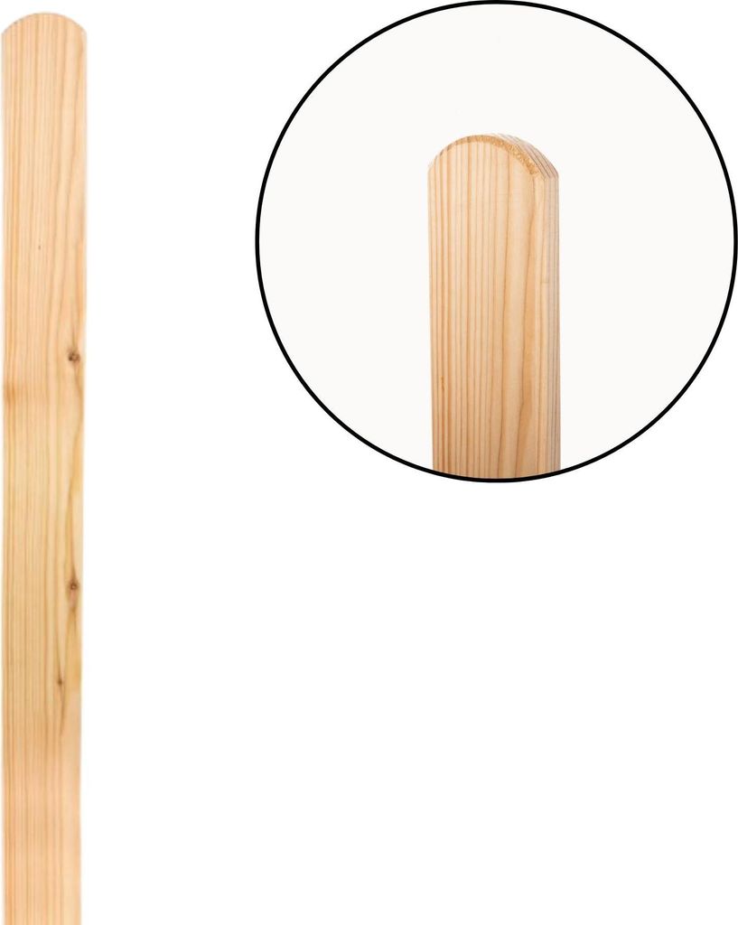 Zaunlatten-Paket "Usedom" (gehobelt, Kopf gerundet) 2/9/60 cm 30 Stück