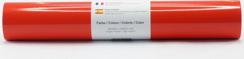 Kreativplotter Vinylfolie glänzend SIGNALROT 30,5x300 cm