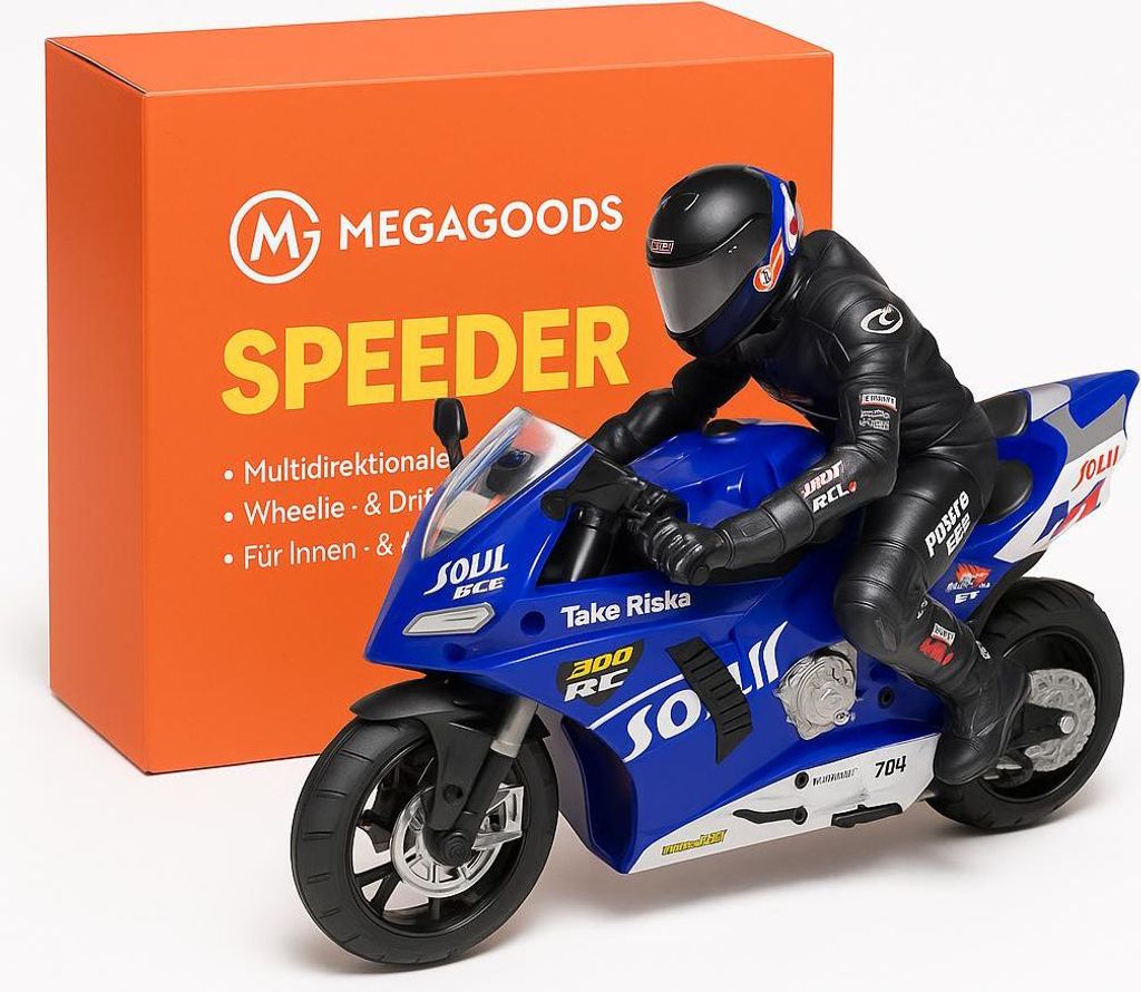 RC Motorrad 1/6 Elektro Rennbike 4CH High Speed Racing DE.