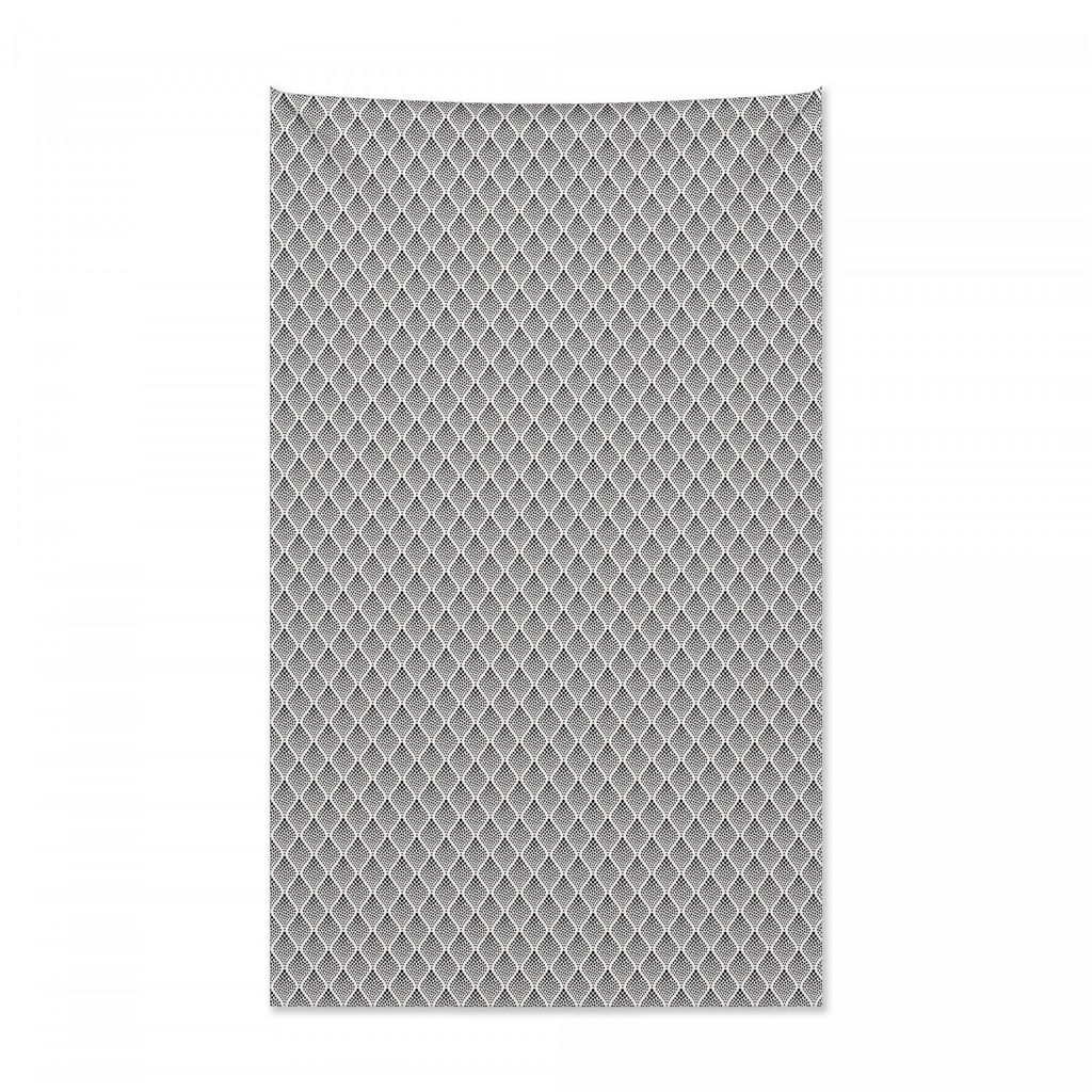 Abakuhaus Schwarz und weiß Wandteppich und Tagesdecke, Punktiertes Design aus Weiches Mikrofaser Stoff Kein Verblassen Klare Farben Waschbar, 140 ...