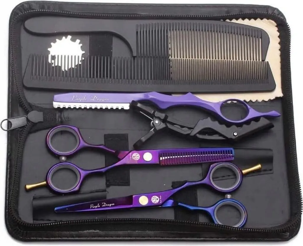 Kit ciseaux de coiffure professionnels pour coupe et dégradé sur cheveux