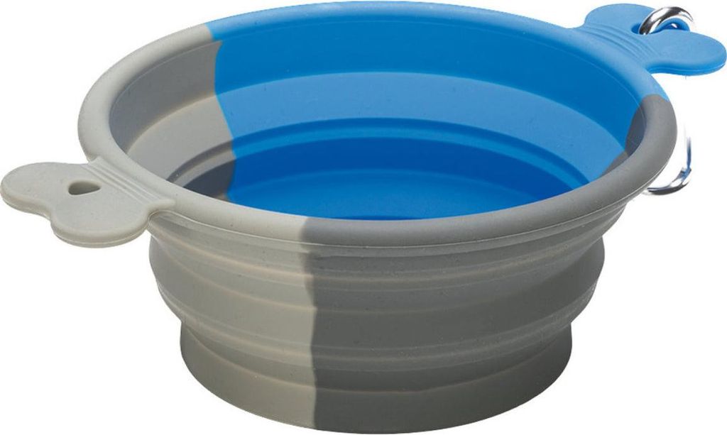 Beeztees Faltbarer Reisenapf Rua aus Silikon blau