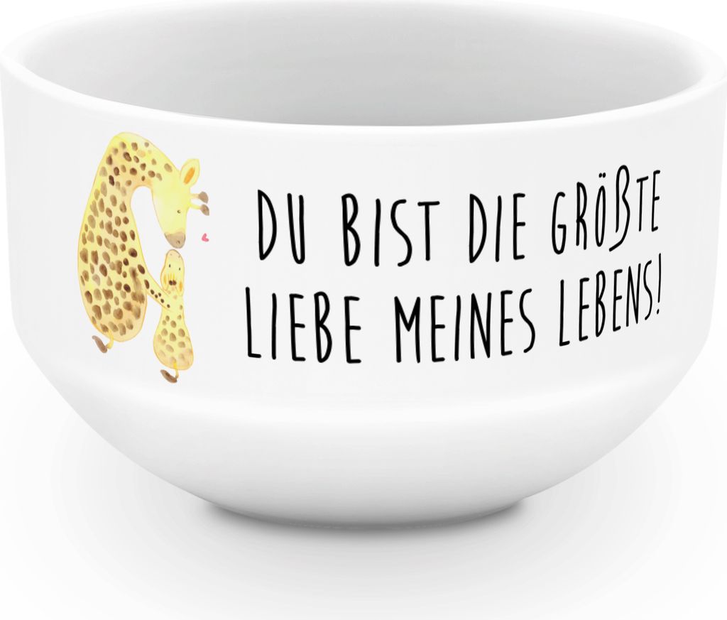 Mr. & Mrs. Panda Schüssel Giraffe Kind - Weiß - Geschenk, Mama, Mutter, Sohn, Wildtiere, frühstücksbowl, Lieblingsmensch, joghurtbowl, Tochter,...
