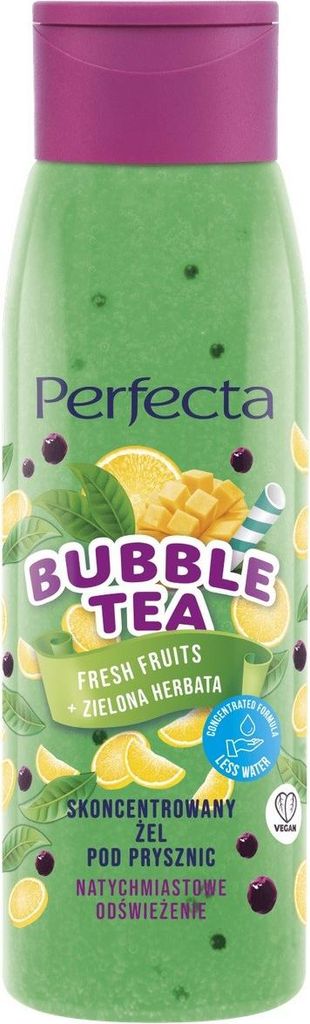 PERFECTA Bubble Tea Konzentriertes Duschgel - Frische Früchte + Grüner Tee 400 ml