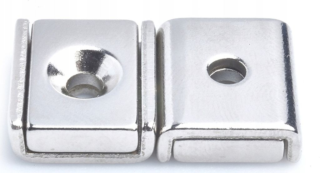 Magnetplattenhalter mit Loch für UMP 15x13,5x5 N Schraube 1 Stück, Extrem stark, Magnettafeln, Kühlschränke, Whiteboards, DIY