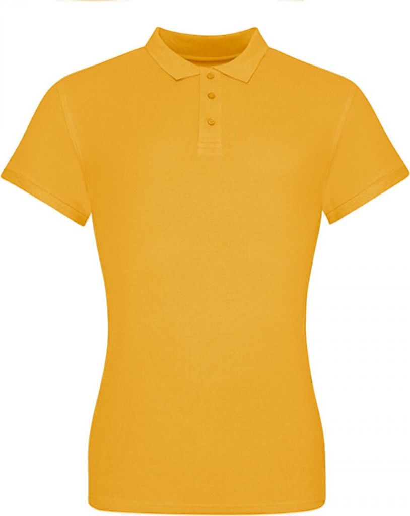 Just Polos JP100F | Damen Polo The 100 Girlie Polo, Passform mit Seitenschlitzen - Farbe: Mustard - Größe: XL