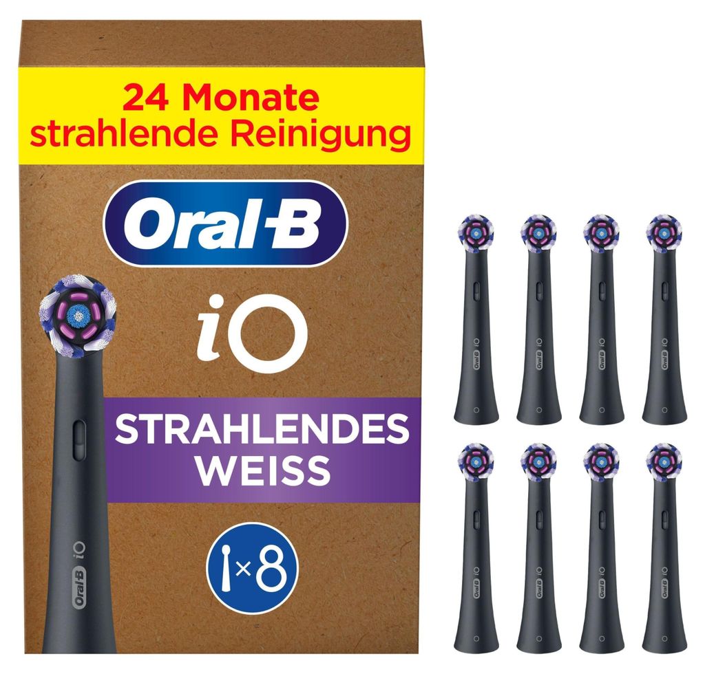 Oral-B iO Strahlendes Weiss 8er (schwarz, Für eine Produktbild 