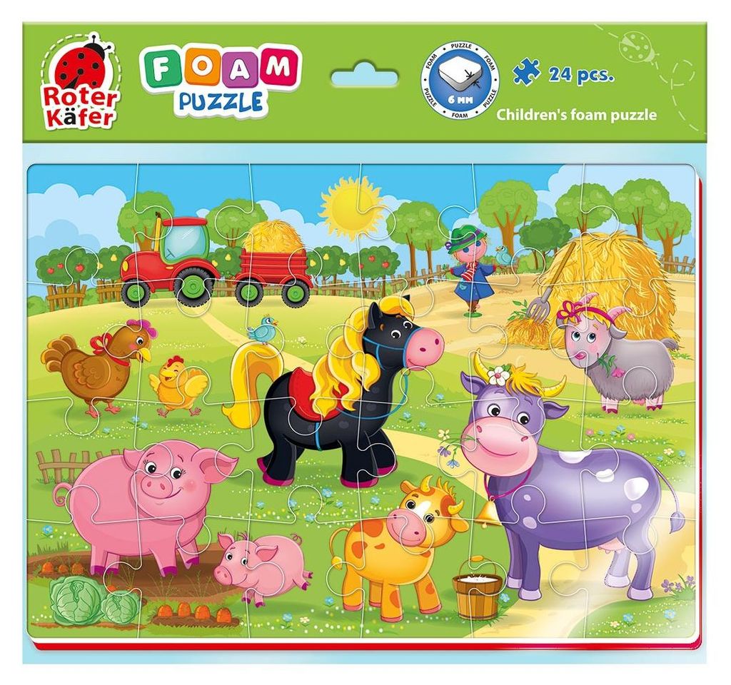 Puzzle piankowe A4 Farma z obrazkami 24 elementy Immagine del prodotto 