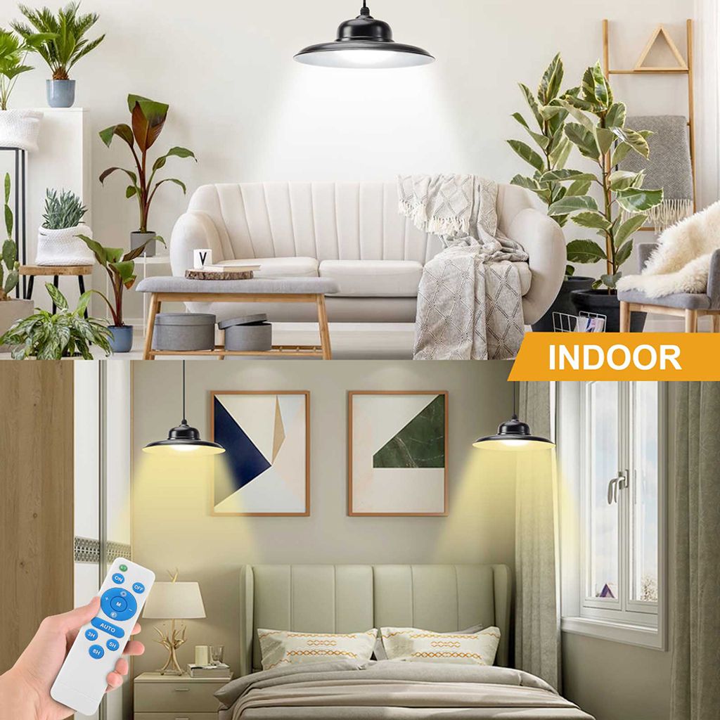 LED Solarlampe Außen Solar Pendelleuchte IP65 Wasserdichte Produktbild 9