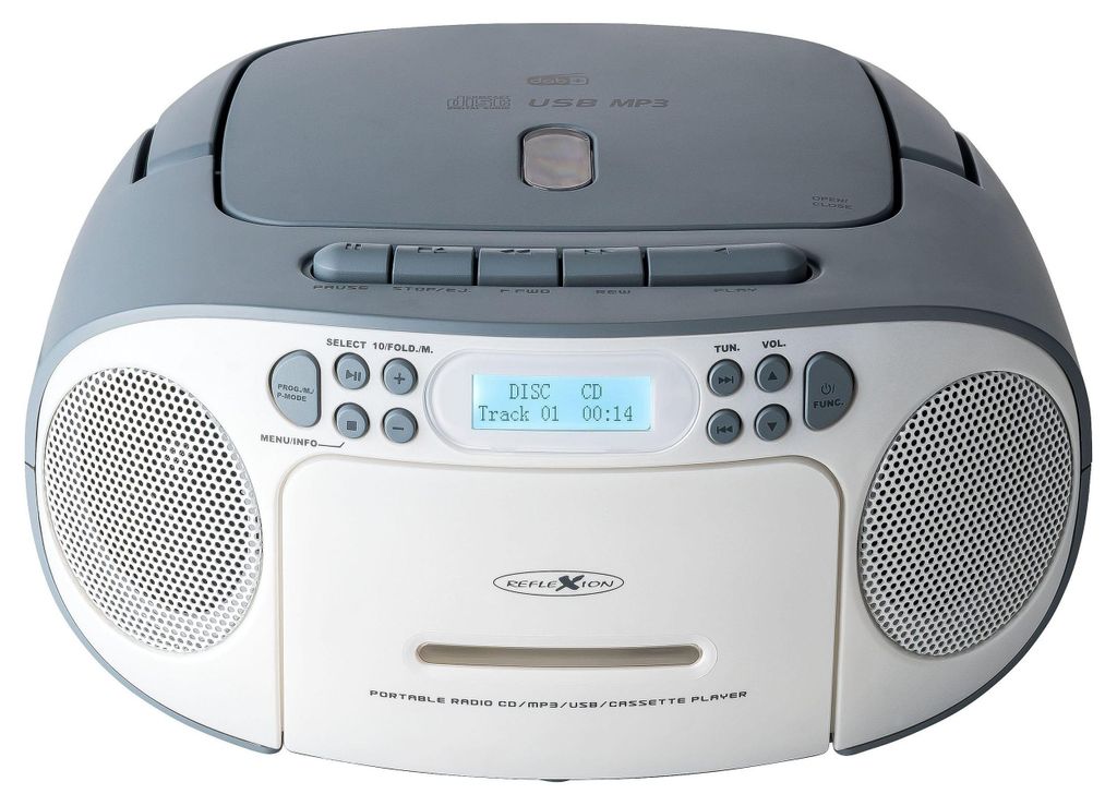 Reflexion RCR2260DAB, blanco y azul / Boombox con radio Imagen del producto 