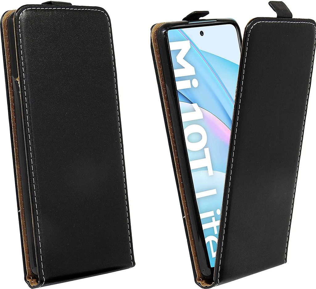 cofi1453 Flip Case kompatibel mit XIAOMI MI 10T LITE Handy Tasche vertikal aufklappbar Schutzhülle Klapp Hülle Schwarz