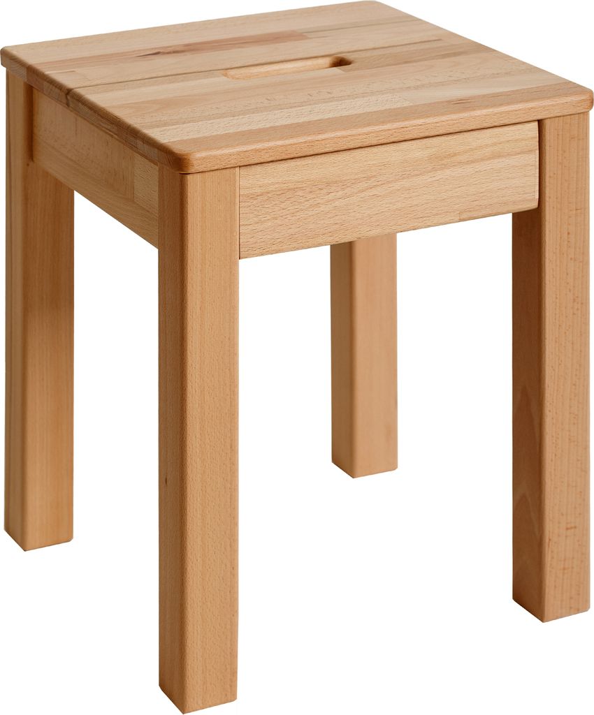 Krok Wood 1x  Hocker mit Eingriff Tomas aus Massivholz in Produktbild 