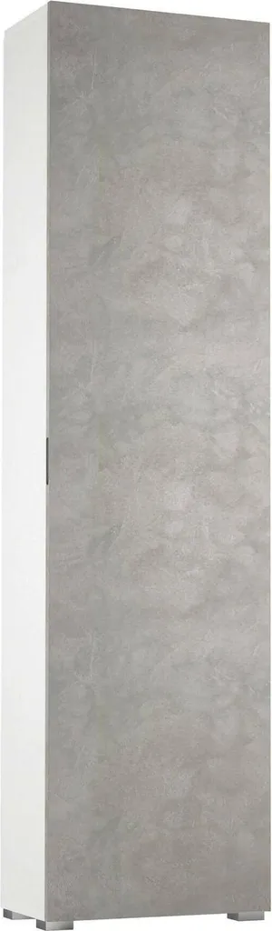 Armoire de rangement une porte grise pour entrée et buanderie