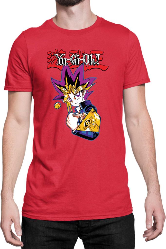 Herren T-Shirt Japan Manga Anime Comics Yu Gi 015, Man L / Rot