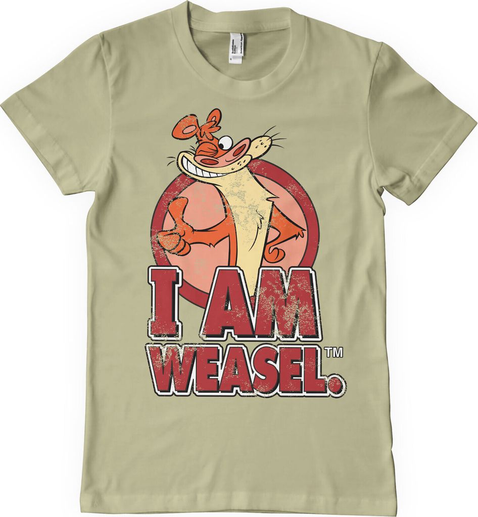 I Am Weasel T-Shirt - Large - Khaki