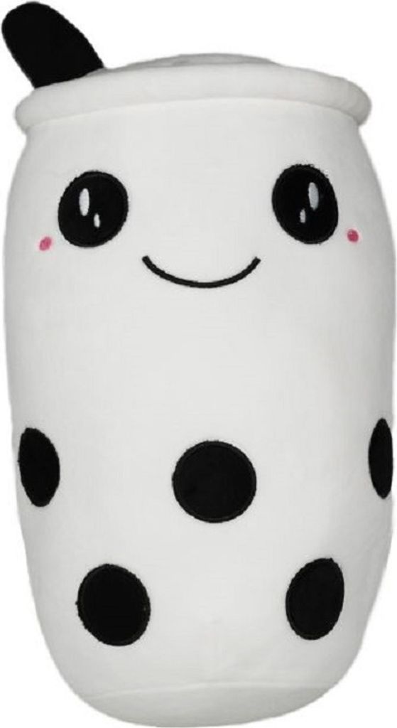 Bubble Tea Plüschtier Boba Kuscheltier Plüschpuppen Weiche XXL 22 cm Kuscheltier Tee Weiche Puppe Teetasse Kissen Kinderspielzeug weiß