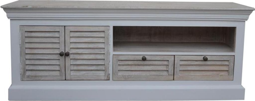 LC Home Hampton TV Board aus Mangoholz mit lamellenfront