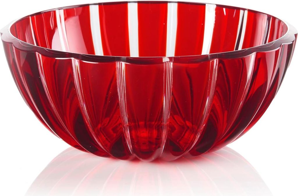 Schüssel L Salatschüssel - Rot Ø 25 x h105 cm - Große Salatschale mit 3000 cc Fassungsvermögen