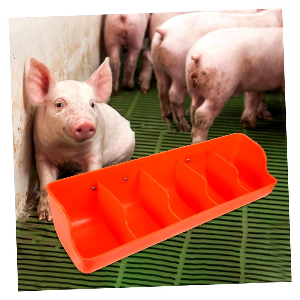 5-Fach-Schweinefutterautomat Wandmontierter Viehfuttertrog Praktischer Futterspender für Schweine