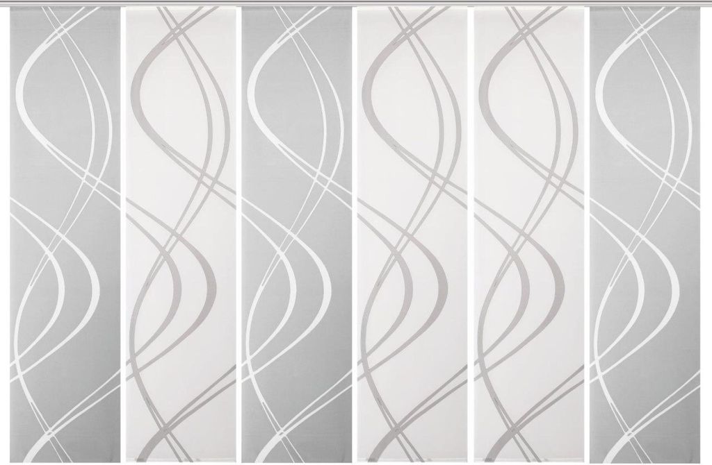 Schiebevorhang TIBERIO aus Dekostoff und Voile mit Scherli 245 x 60 cm