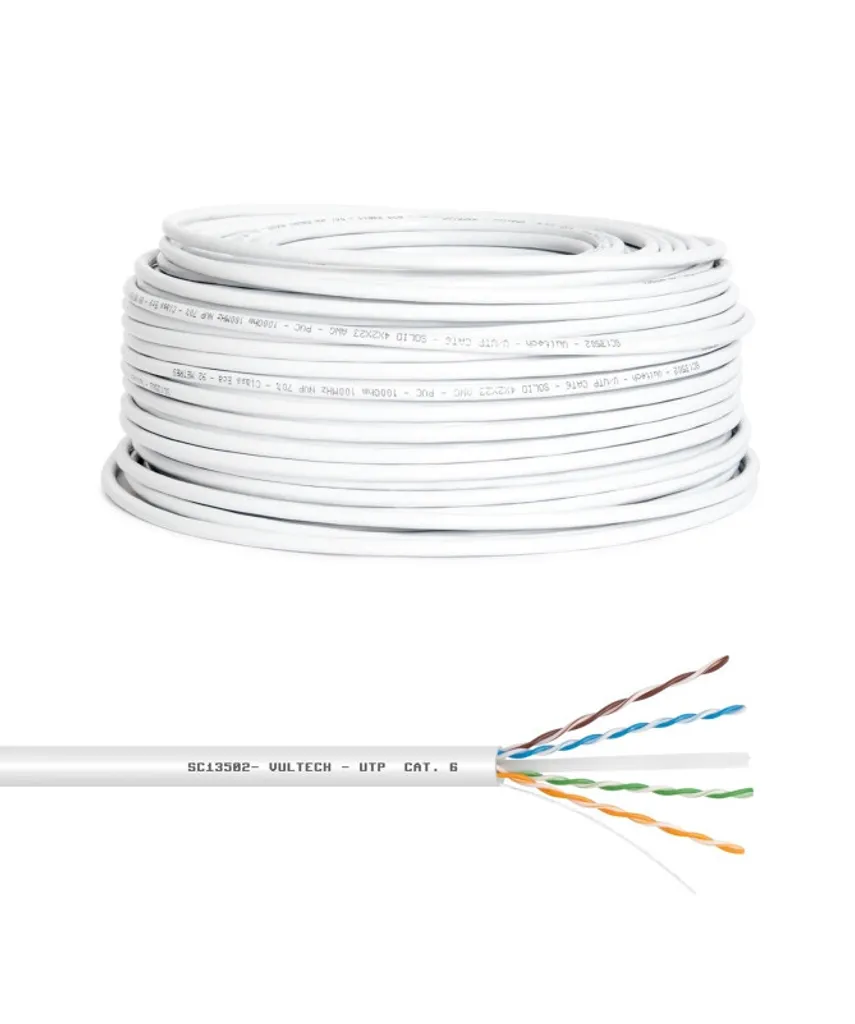 Câble Ethernet Vultech LAN Skein 100m Cat. 6 UTP Haute Performance Gbit