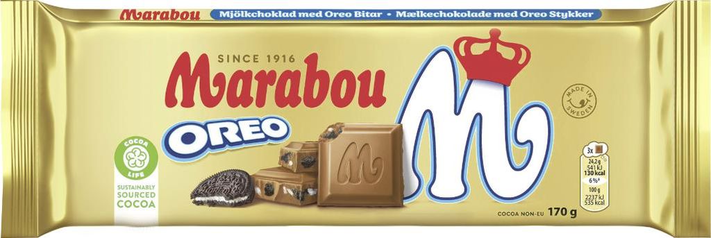 Czekolada mleczna Marabou Oreo z kawałkami ciastek Zdjęcie produktu 