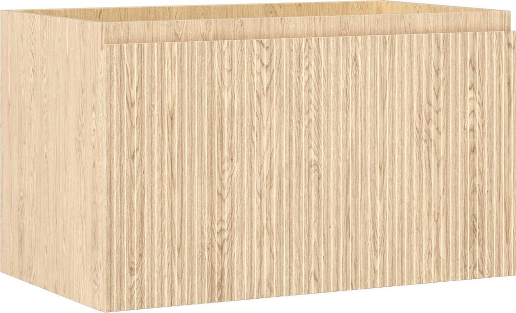 Mexen Rivel Badezimmerschrank 80 cm, 1 Schublade, geriffelt, Eiche - 91A20-08047-1-BF81