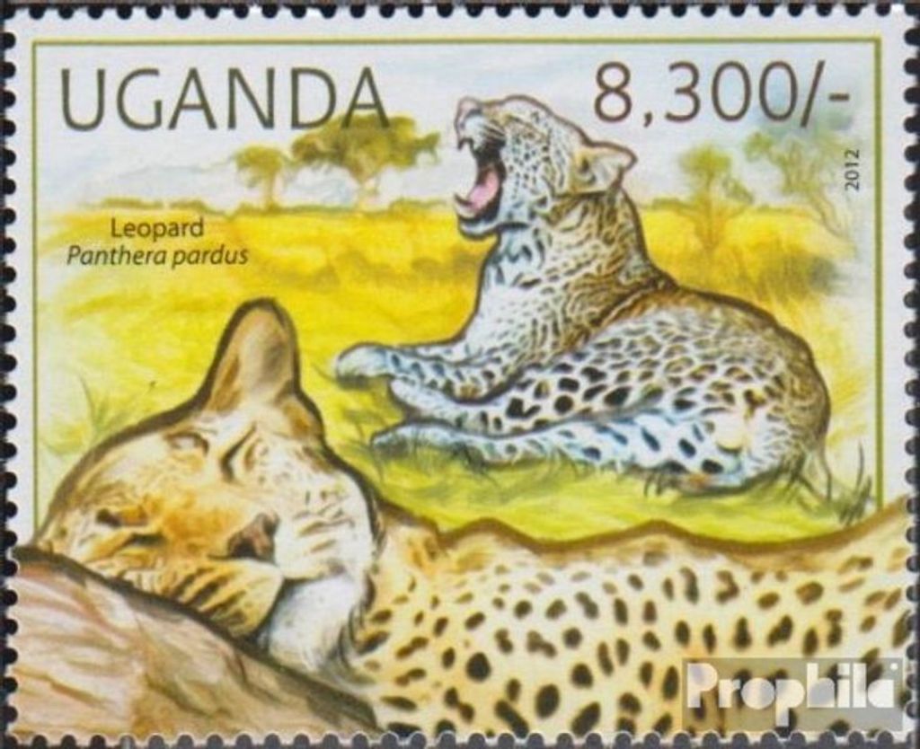 Briefmarken Uganda 2012 Mi 2809 (kompl.Ausg.) postfrisch Raubkatzen