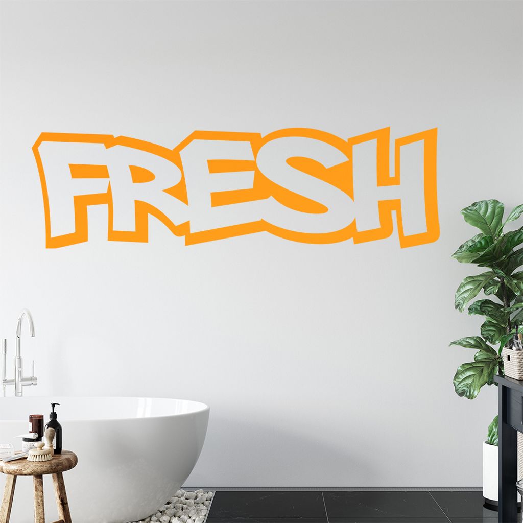 Fresh Wandtattoo in 6 Größen - Wandaufkleber Wall Sticker - Dekoration, Küche, Wohnzimmer, Schlafzimmer, Badezimmer