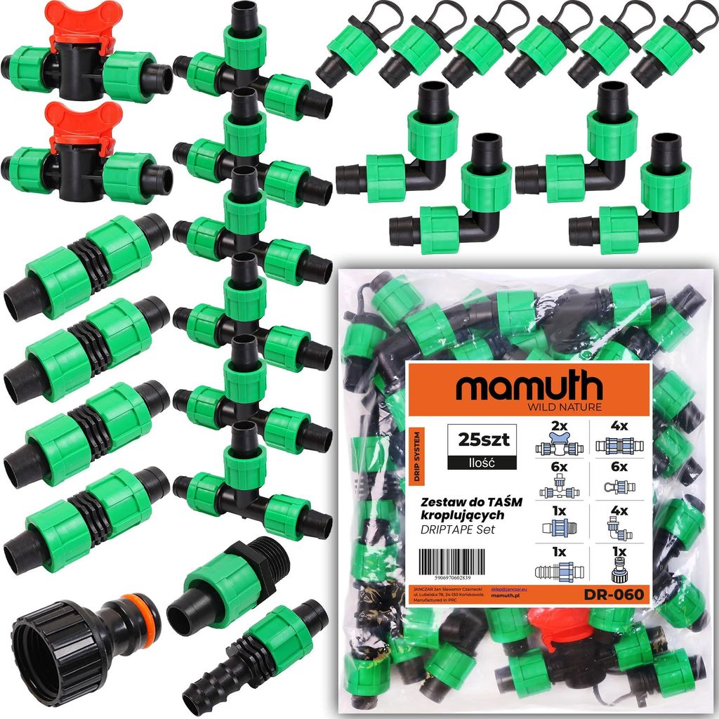 Zestaw do TAŚM kroplujących 25szt. DRIPTAPE SET DR-060 Obrázok produktu 