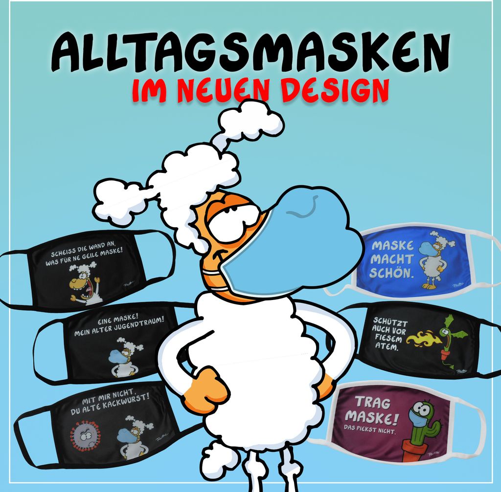 Ralph Ruthe - Alltagsmasken im neuen lustigen Design 3er Pack