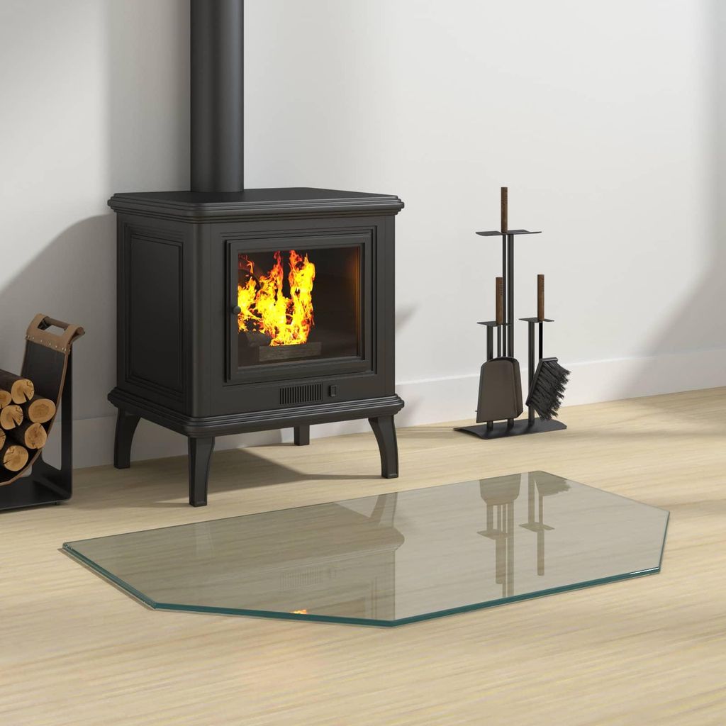 Möbel Feuerstelle Glasplatte Transparent 80 x 50 cm Glas - Produktbild 