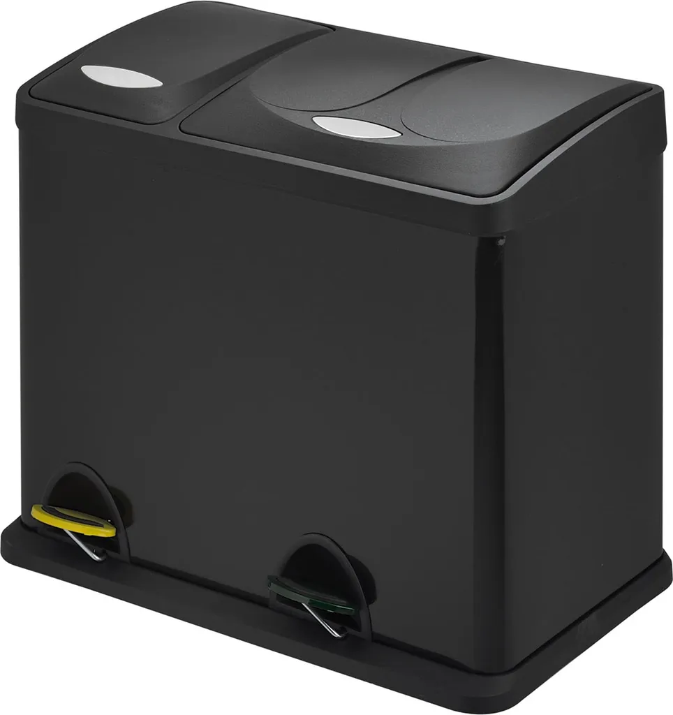 Gagnez de la place avec cette poubelle tri sélectif 26L Inox Argent