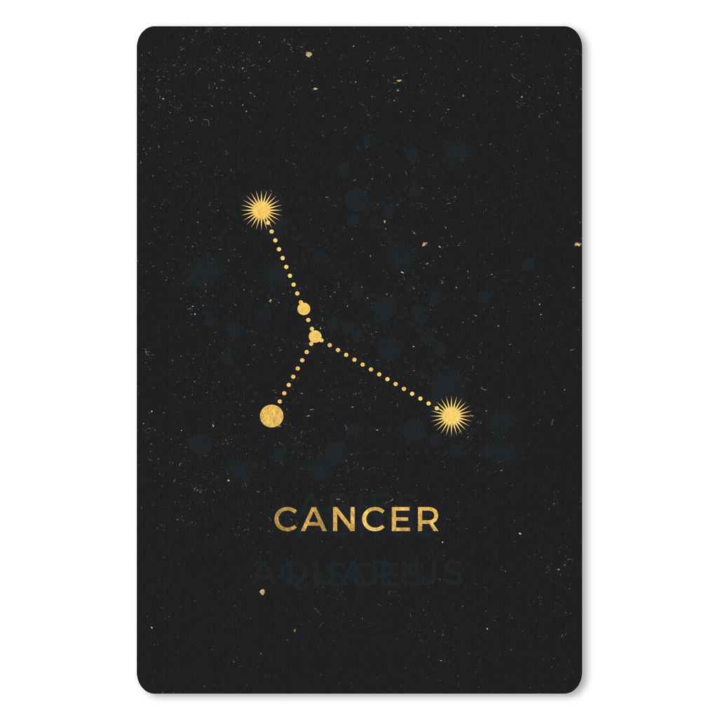 MuchoWow® Mauspad Mousepad Sternzeichen - Krebs - Gold Produktbild 