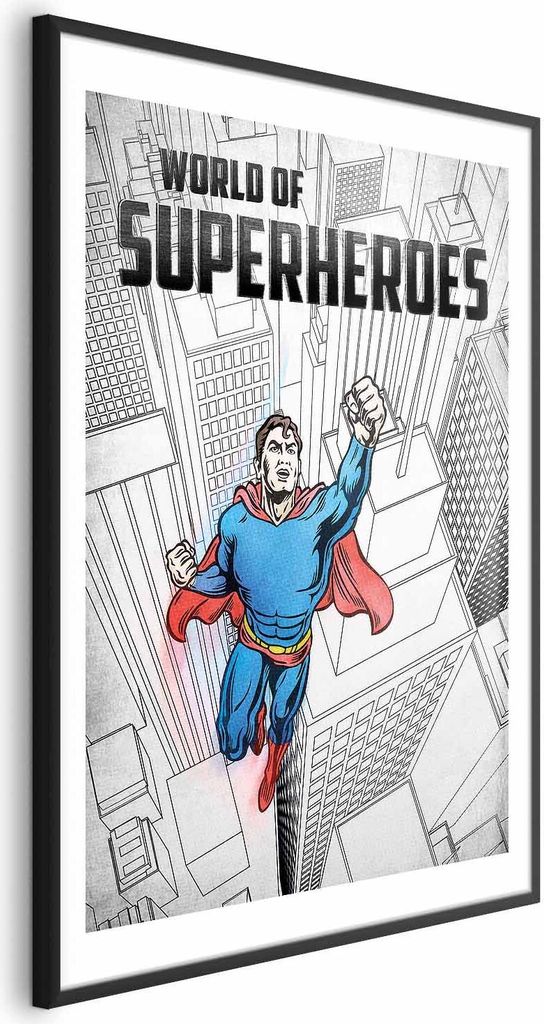 Posterpapier Poster - World of Superheroes 40x60 cm Für Kinder h-C-0137-ao-a