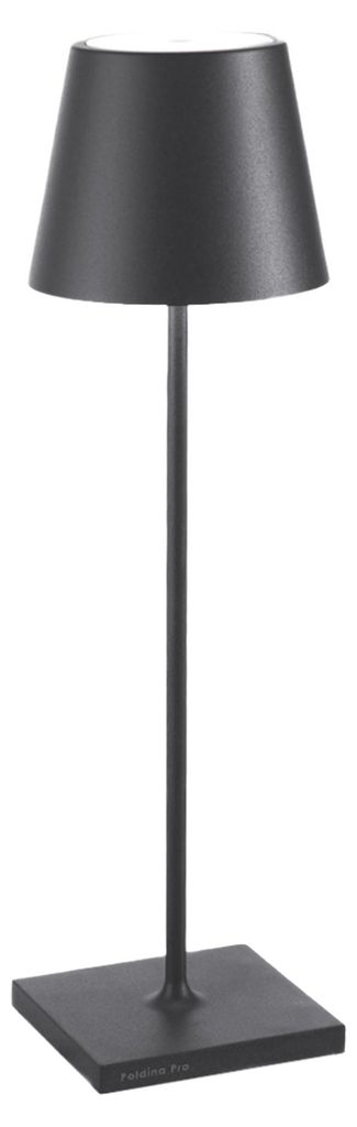 Lampa stołowa LED Zafferano Poldina Pro, ciemnoszara, Zdjęcie produktu 