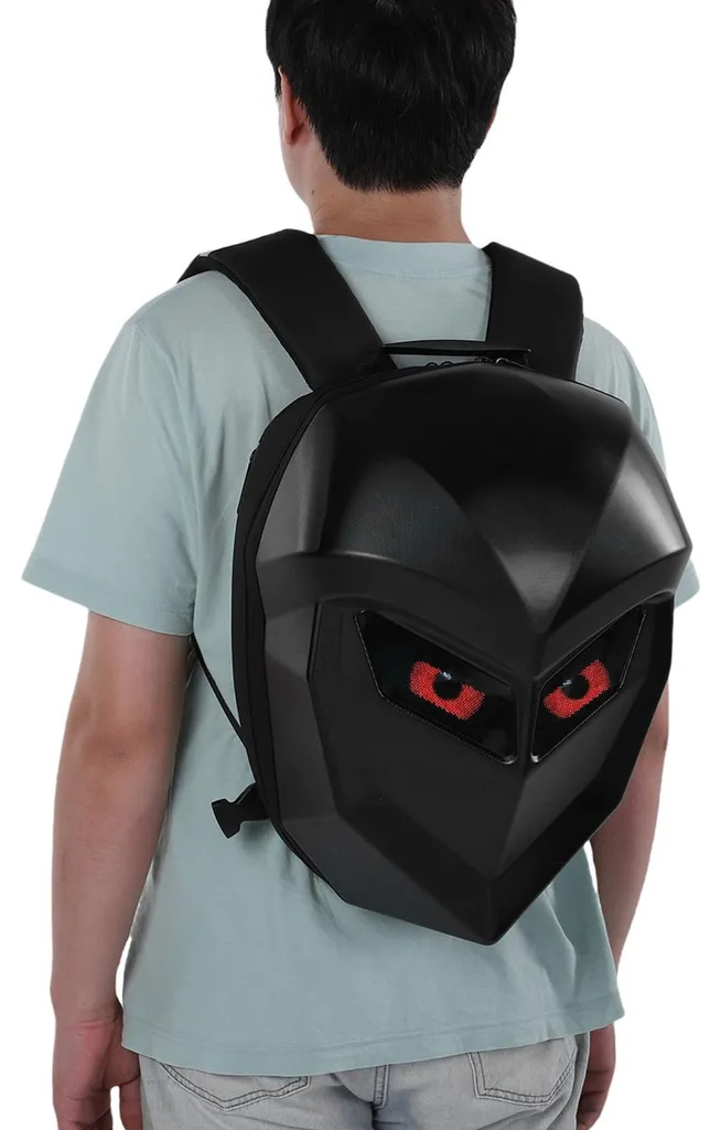 Sac à dos moto étanche à écran LED programmable et coque rigide - 12