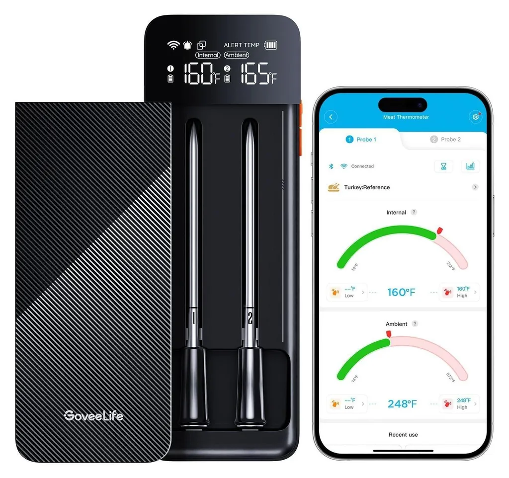 Sonde de Cuisson Sans Fil Bluetooth pour Rôtissage Parfait à Distance